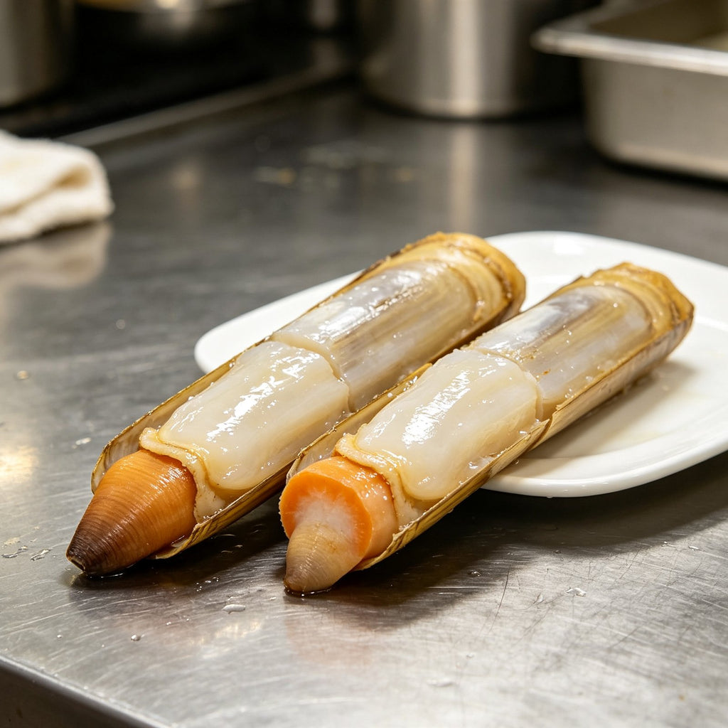 Steamed Razor Clams with Ginger