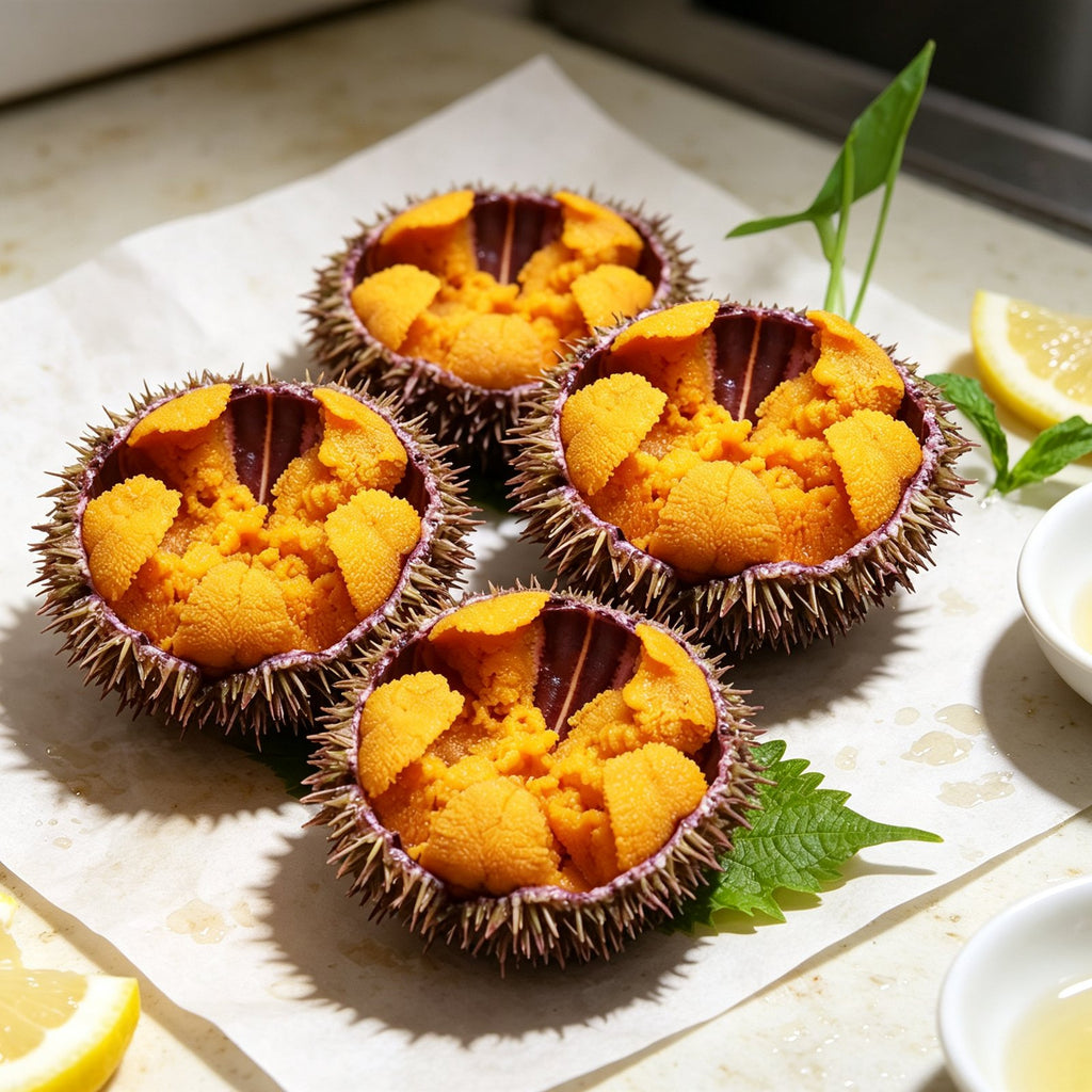 Fresh Sea Urchin Roe in Shell